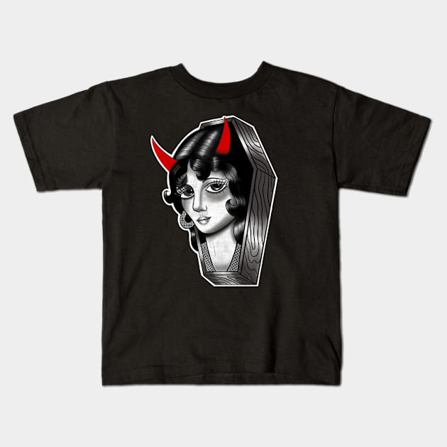 Lady Death Kids T-Shirt by Bite Back Sticker Co.